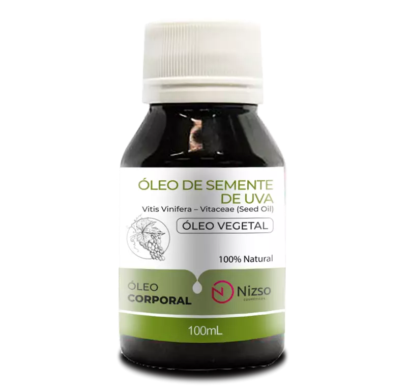 Óleo Vegetal de Semente de Uva 100ml Nizso