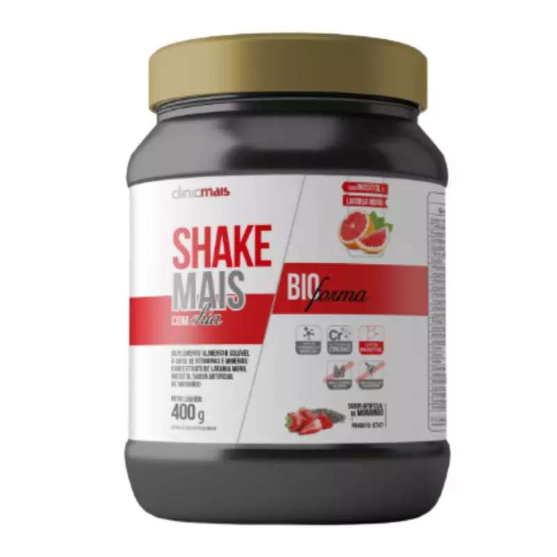 Shake Chia Morango 400g clinicmais