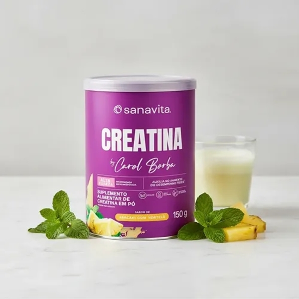 SANAVITA CREATINA C.B ABACAXI C/HORTELA LATA 150G