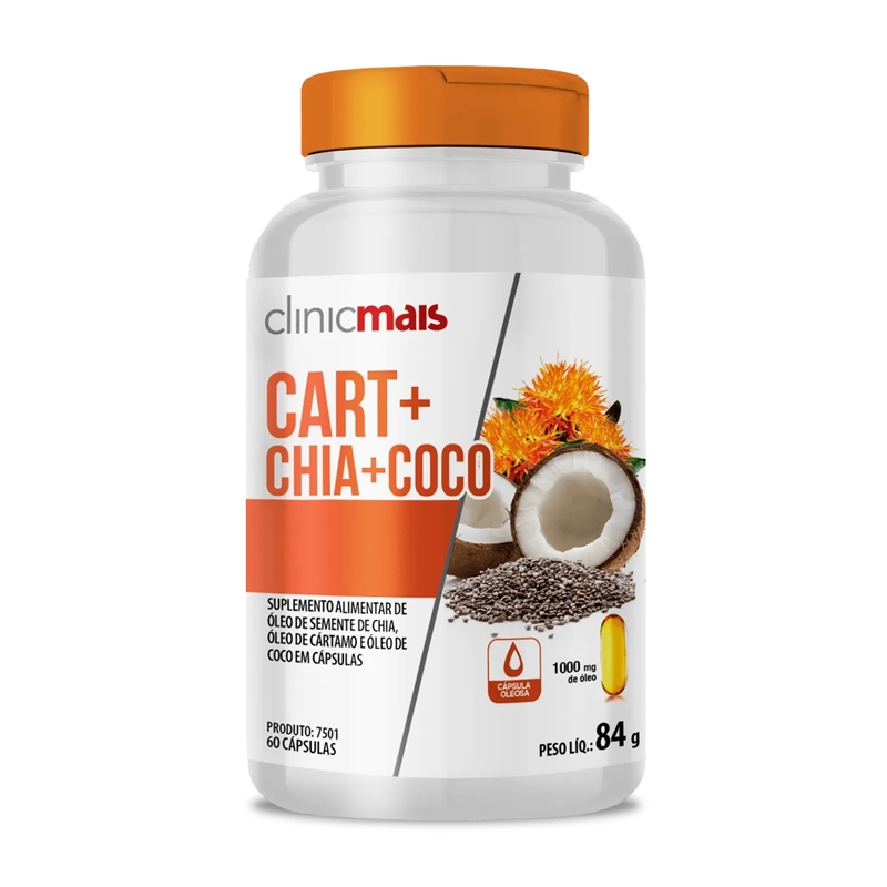 CLINICMAIS CART+CHIA+COCO 60CAPS